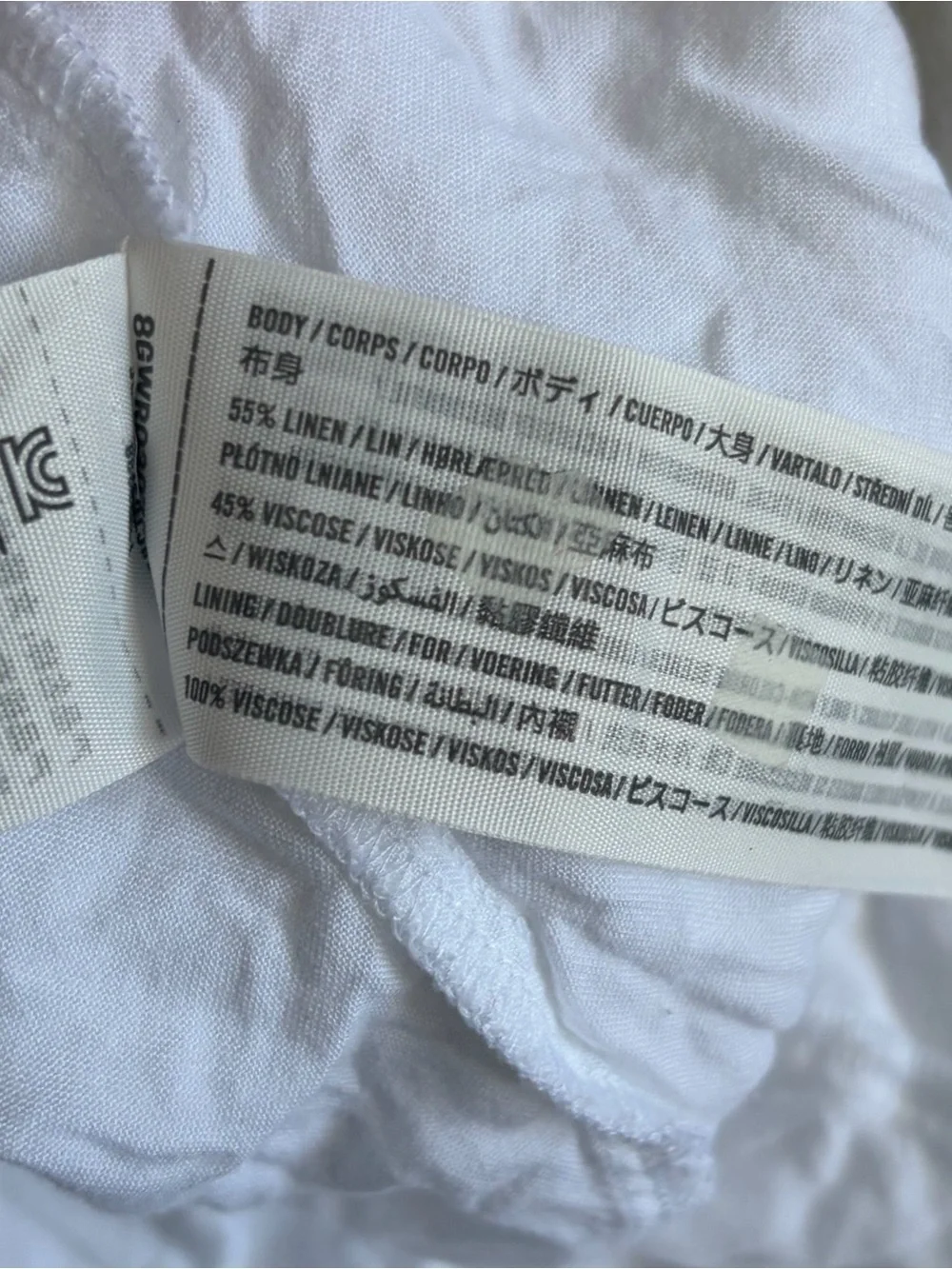 Abercrombie And Fitch White Black Stripped Linen Blend Mini Skort Skirt Large 32